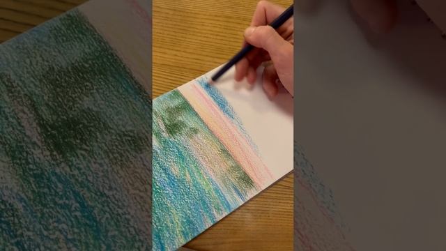 Зарисовка цветными карандашами #море #картина #рисую #акварель #цветныекарандаши смотреть онлайн