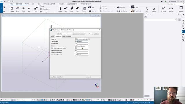Tekla Structures - adding a new profile from a DWG file смотреть онлайн