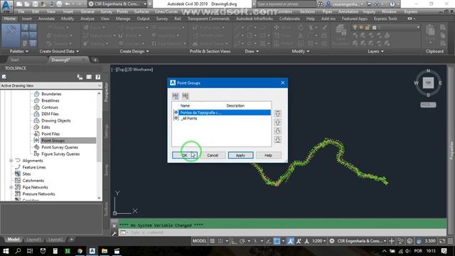 Importando e configurando pontos no AutoCAD Civil 3D 2019 смотреть онлайн