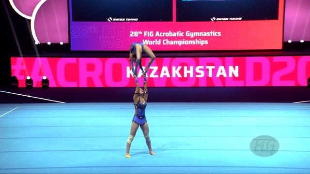 Kazakhstan (KAZ) - 2022 Acrobatic Worlds, Baku (AZE) - Balance Qualification  Women's Pair
