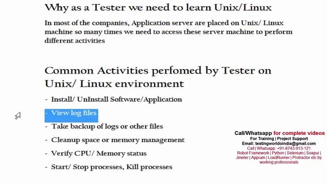 Unix / Linux for Testers : Why as a Tester we should learn Unix/Linux смотреть онлайн