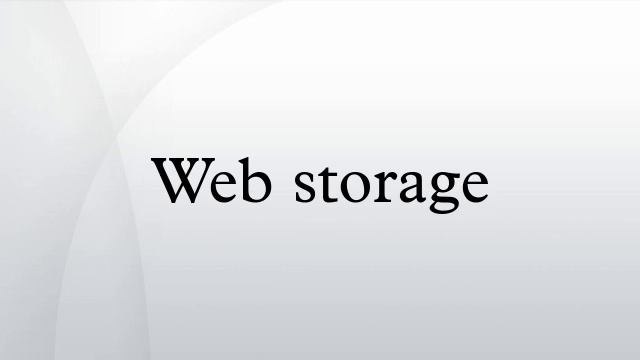 Web storage смотреть онлайн