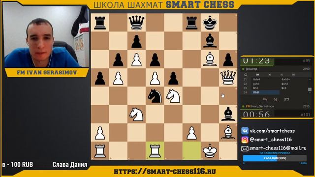 [RU] ✅SUPERBLITZ ARENA НА Lichess.org 🔥 МФ ИВАН ГЕРАСИМОВ 👍 ШКОЛА ШАХМАТ SMART CHESS