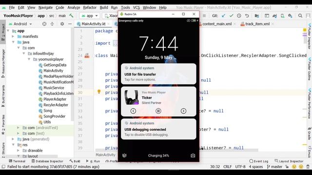 Make a Music Player App | Intro | Android Project with Kotlin | Demo of the application смотреть онлайн
