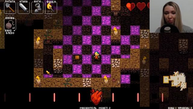 [Crypt of the NecroDancer] - НЕ РАЗОБРАЛАСЬ В ПИКСЕЛЬНОЙ ИГРЕ смотреть онлайн