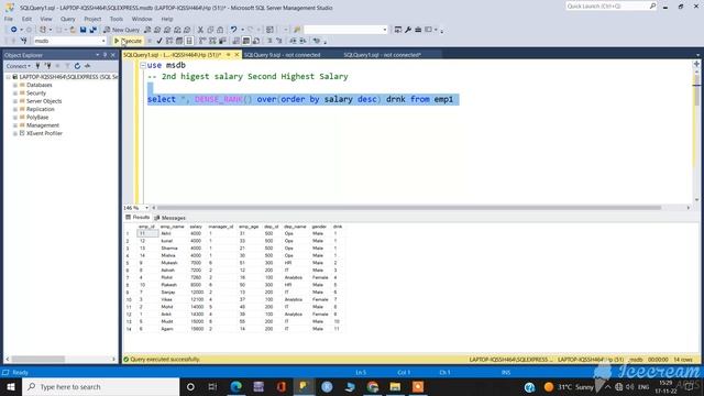 Second Highest Salary in SQL | Department by 2nd Highest Salary | Using window function | LeetCod смотреть онлайн