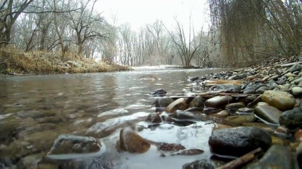 Природа речка с музыкой - Nature river with music