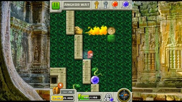 Diamond Quest: Don't Rush! Angkor Wat II - Secret Stage 02 (1.2) - All Gems-Guide смотреть онлайн