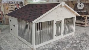 Вольер Вольер двух собак "Винстон". Зимний вольер для собак с подогревом. Вольер с утеплённой будкой