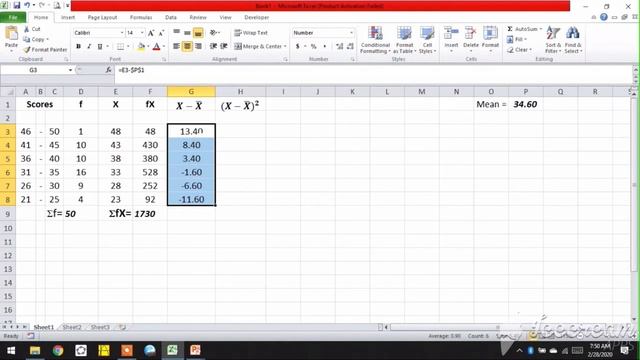 COMPUTING MEAN AND STANDARD DEVIATION Using MS Excel смотреть онлайн