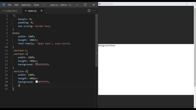 Background Wave | Pseudo Element | HTML CSS | Sekhon Design & Code смотреть онлайн