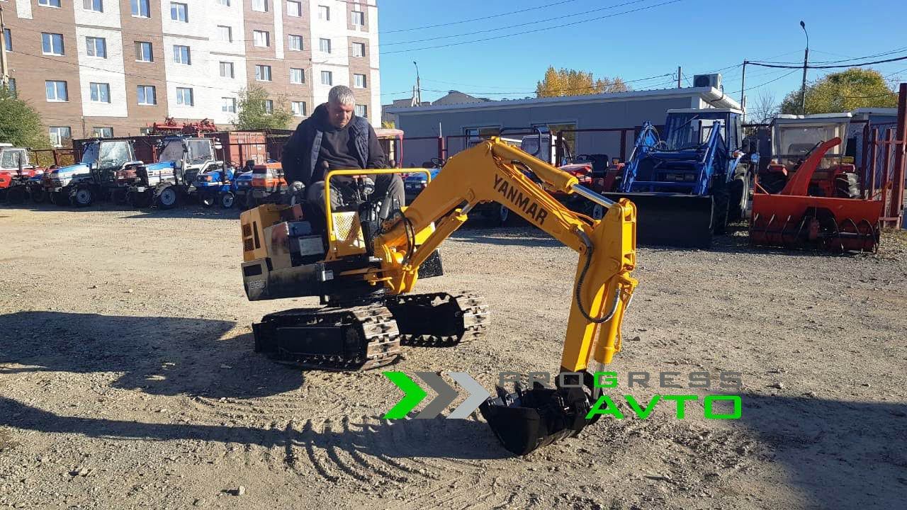 Экскаватор YANMAR YB121U глубина копания 2 метра бу из Японии купить в Благовещенске краткий обзор смотреть онлайн