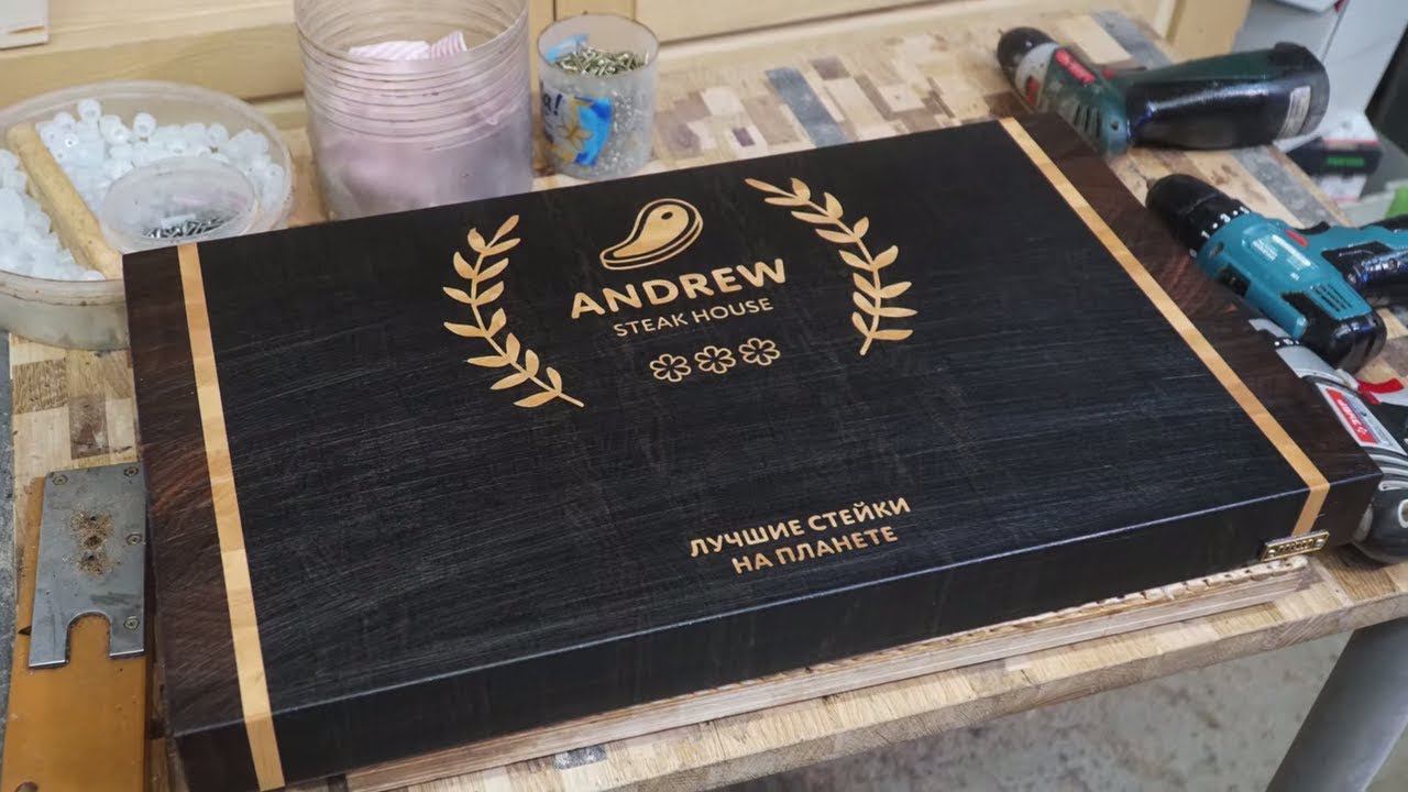 Торцевая разделочная доска из мореного дуба
Bog oak end grain cutting board смотреть онлайн