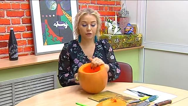 Школа Дизайна. Светильник из тыквы смотреть онлайн