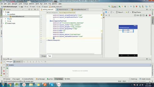 AutoCompleteTextView on Kotlin in Android Studio 3.0 смотреть онлайн