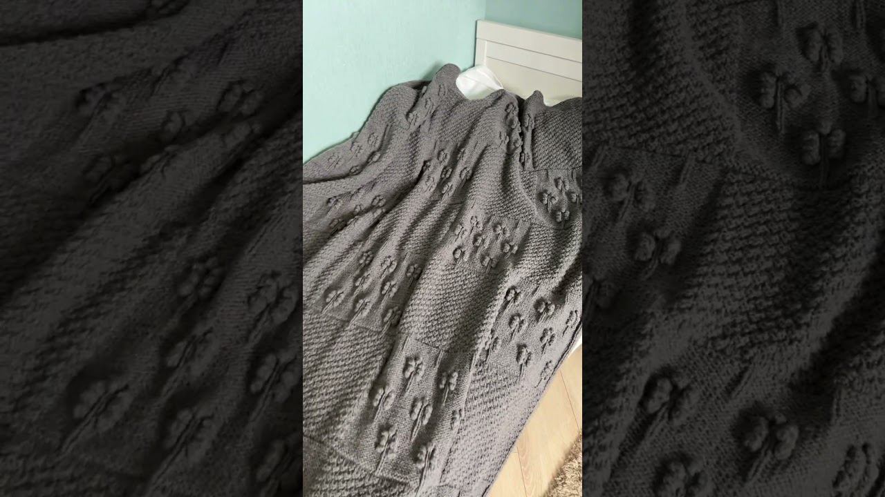 Плед спицами «Родные просторы» #вязание #knitting смотреть онлайн