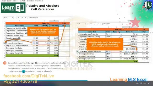 6 Learn MS Excel 2013 Online Training Relative and Absolute Cell References and Introduction to смотреть онлайн