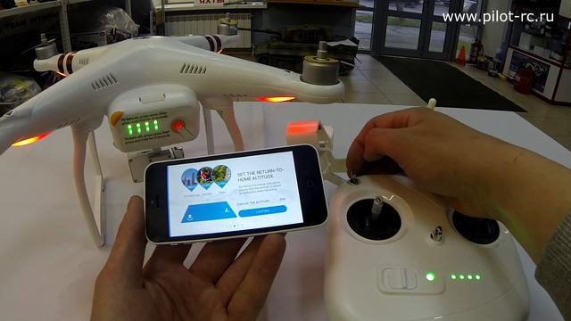 Phantom 3 Standard (прошивка через телефон, работа с DJI GO) смотреть онлайн