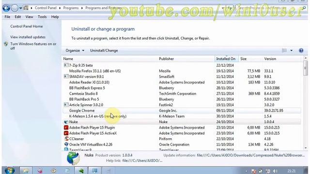 Windows 7 Ultimate Tips : How to uninstall a program смотреть онлайн