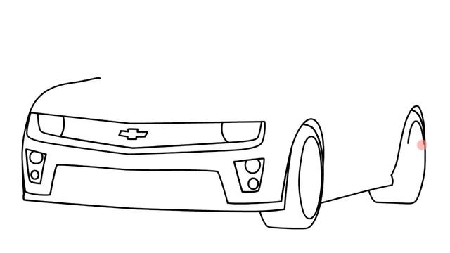 How to draw a car Chevrolet Camaro ZL1 step by step смотреть онлайн