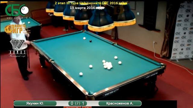 Красноженов-Якунин. 2 этап III тура чемпионата СБС 2016 года. смотреть онлайн