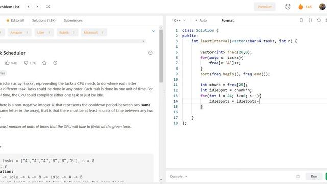 Task Scheduler | Leetcode 621 | Medium | DSA | C++ #Greedy #IdleSpots #TaskScheduler #programming смотреть онлайн