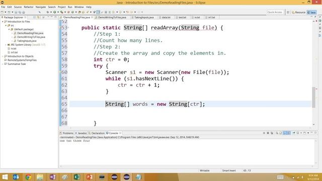 Reading From Text Files (Java) - Methods and Arrays смотреть онлайн
