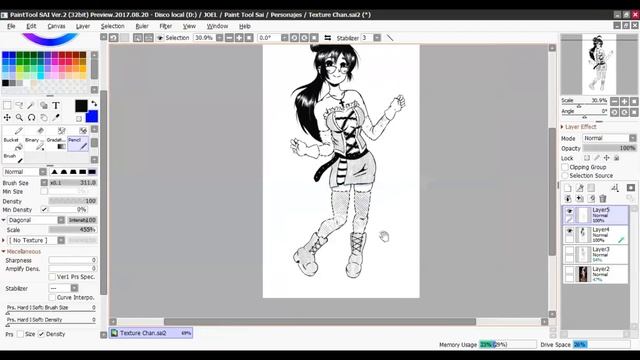 Instalar pinceles con TEXTURA - Easy Paint Tool Sai смотреть онлайн