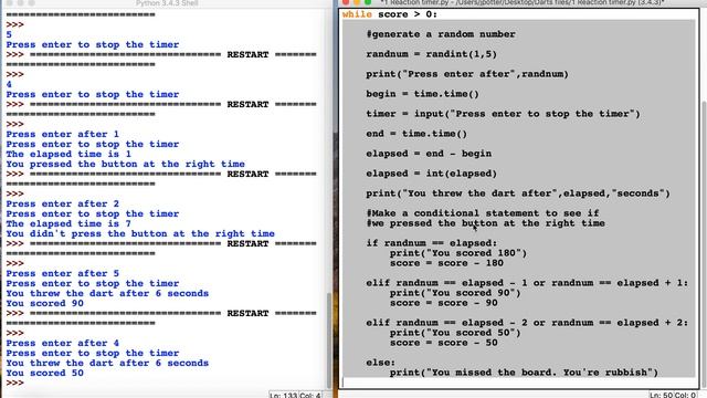 4 Darts Game Adding the Loop in Python смотреть онлайн