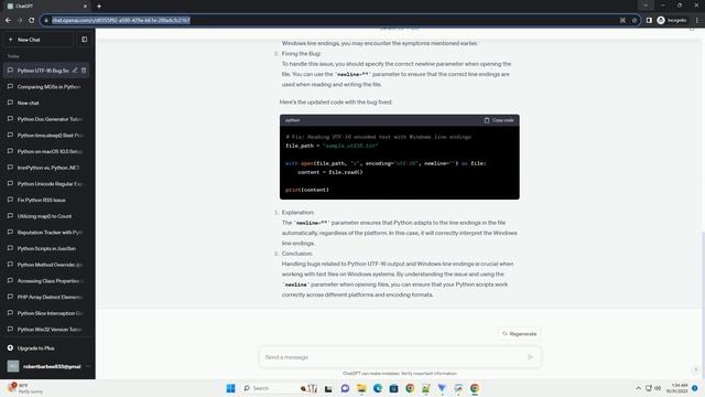 Bug with Python UTF 16 output and Windows line endings смотреть онлайн