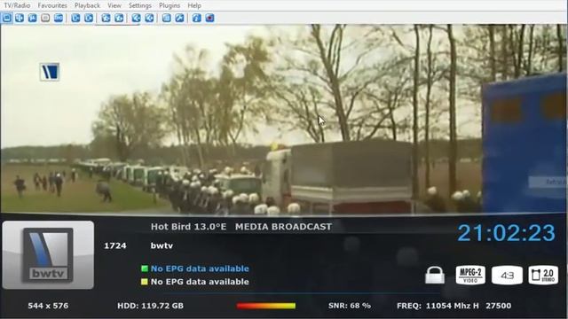 testing channel PowerVu bwtv hot bird with DVBViewer 5.3.2 смотреть онлайн