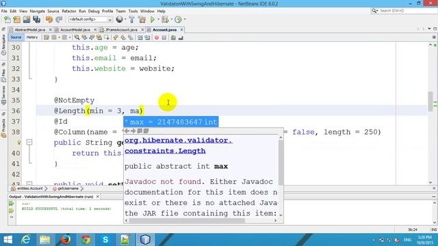 Hibernate Validation in Java Swing смотреть онлайн