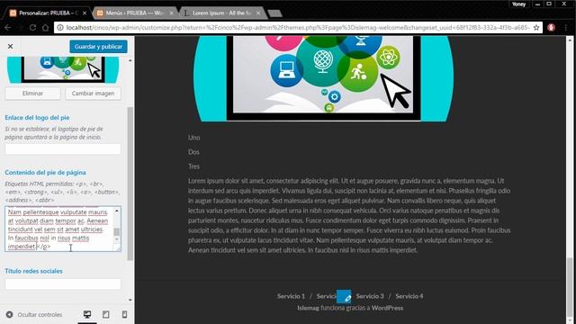 Modificación de la Cabecera y Pie de Página en Wordpress смотреть онлайн