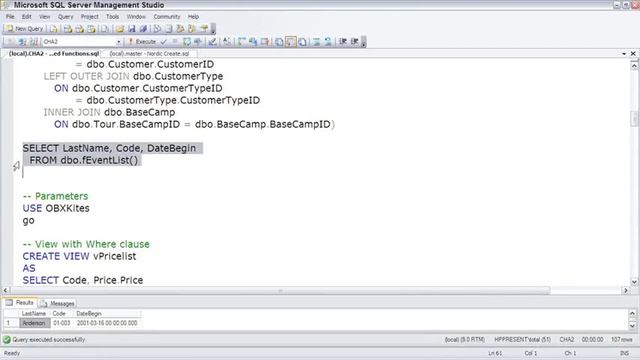 2 Working with Inline Table Valued Functions смотреть онлайн