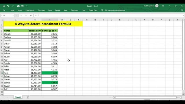 How to Fix an Inconsistent Formula in Excel | Detect Inconsistent Excel Formulas смотреть онлайн