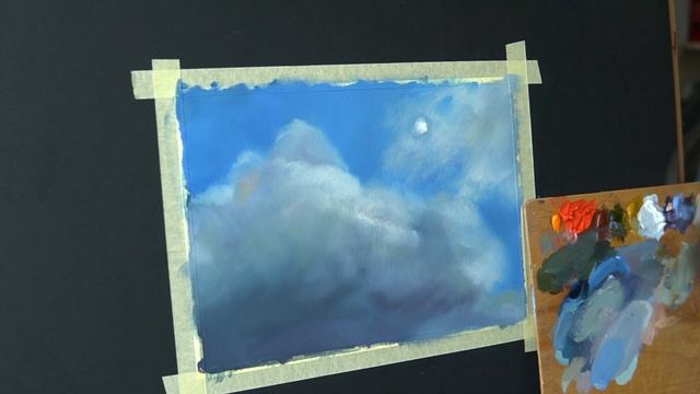 Масляная живопись для начинающих. Рисуем пейзаж #4 Небо . Распаковка ! Art tutorial. Oil painting смотреть онлайн