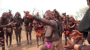 Himba Women and Young Girls Dance. AFRICAN TRIBE