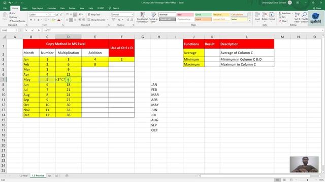 Tutorial-2 : Advance Excel - Use of Ctrl+D & Copy Method смотреть онлайн
