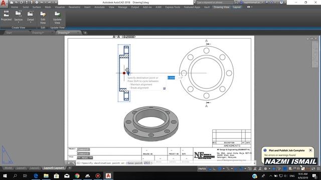 #039 I AutoCAD: 3D Flange Modeling & Rendering I Nazmi Ismail смотреть онлайн