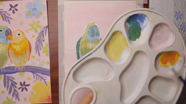 Попугайчики//как нарисовать//рисуем просто смотреть онлайн