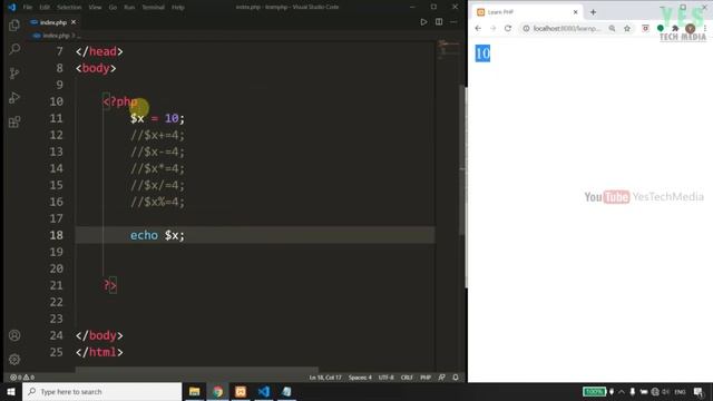Assignment Operators | PHP Malayalam Tutorial | Part 7 of 22 | смотреть онлайн