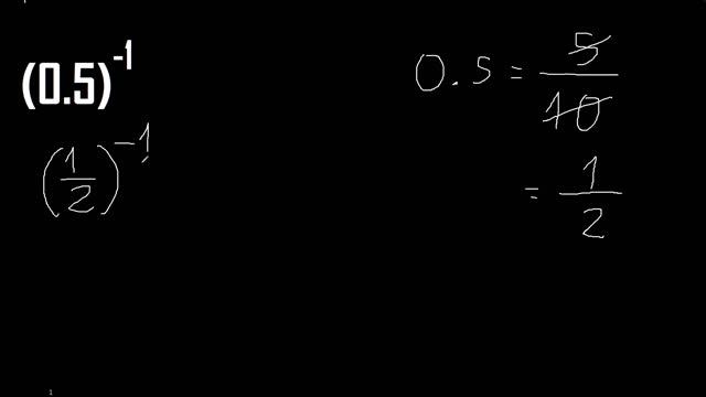 0.5 Elevado A La -1 , 0.5 A La Menos 1