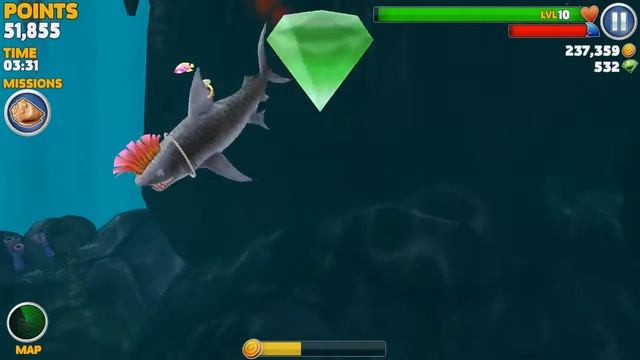 Hungry Shark Evolution - Tiger Shark - Mission: 5 Sunken Objects, Jetlag смотреть онлайн