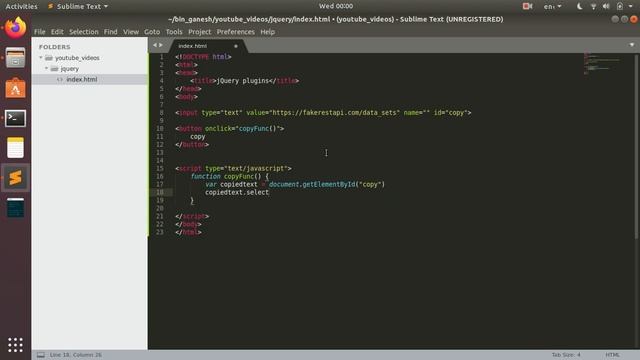 Copy text to clipboard in JavaScript смотреть онлайн