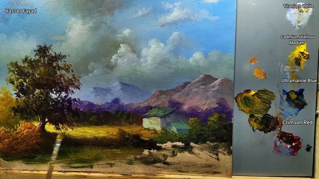 How I Paint Landscape Just By 4 Colors Oil Painting Landscape Step By Step 19 By Yasser Fayad