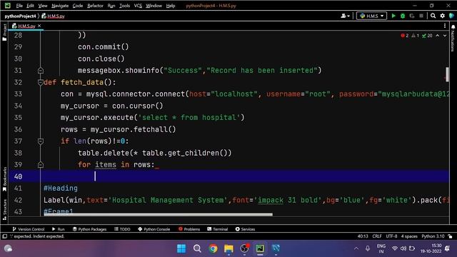 Part-2 - Hospital Management System Project in Python with MySql database in Hindi| Tkinter смотреть онлайн
