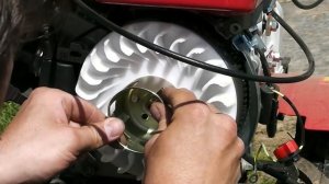 Установка катушки освещения на мотоблок