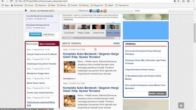 Desain Website Berita dengan Bootstrap смотреть онлайн