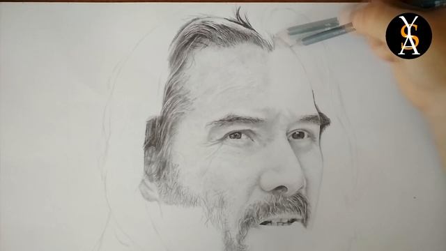 PORTRAIT OF KEANU REEVES. КИАНУ РИВЗ. ПОРТРЕТ. Timelapse. YOUTH ART STUDIO