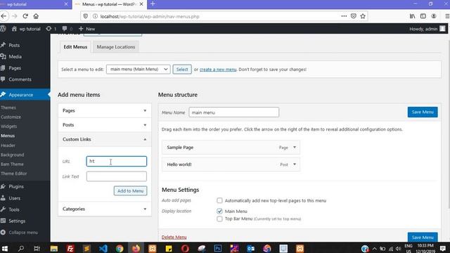 How to Create a Menu in Wordpress - ( WordPress Tutorial in Hindi Part - 11 ) смотреть онлайн